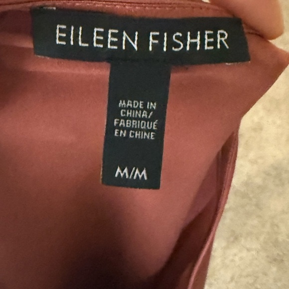 Eileen Fisher Elegant Satin Sleeveless Top - Rust M - Picture 7 of 8
